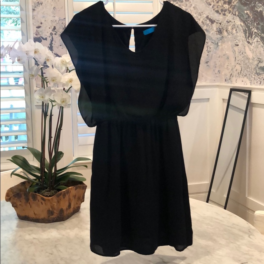 Black dress with slit detail back